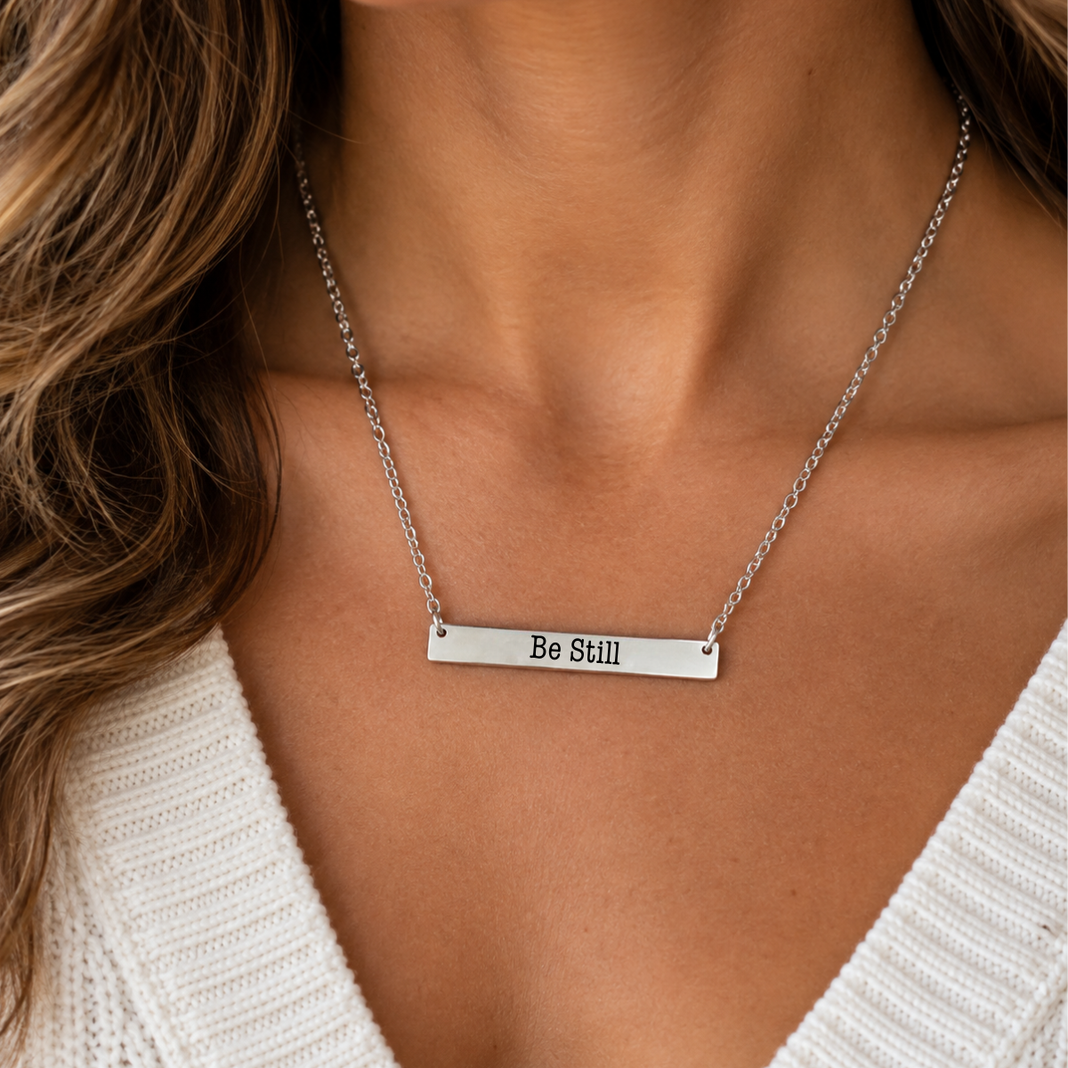 Be Still Bar Necklace
