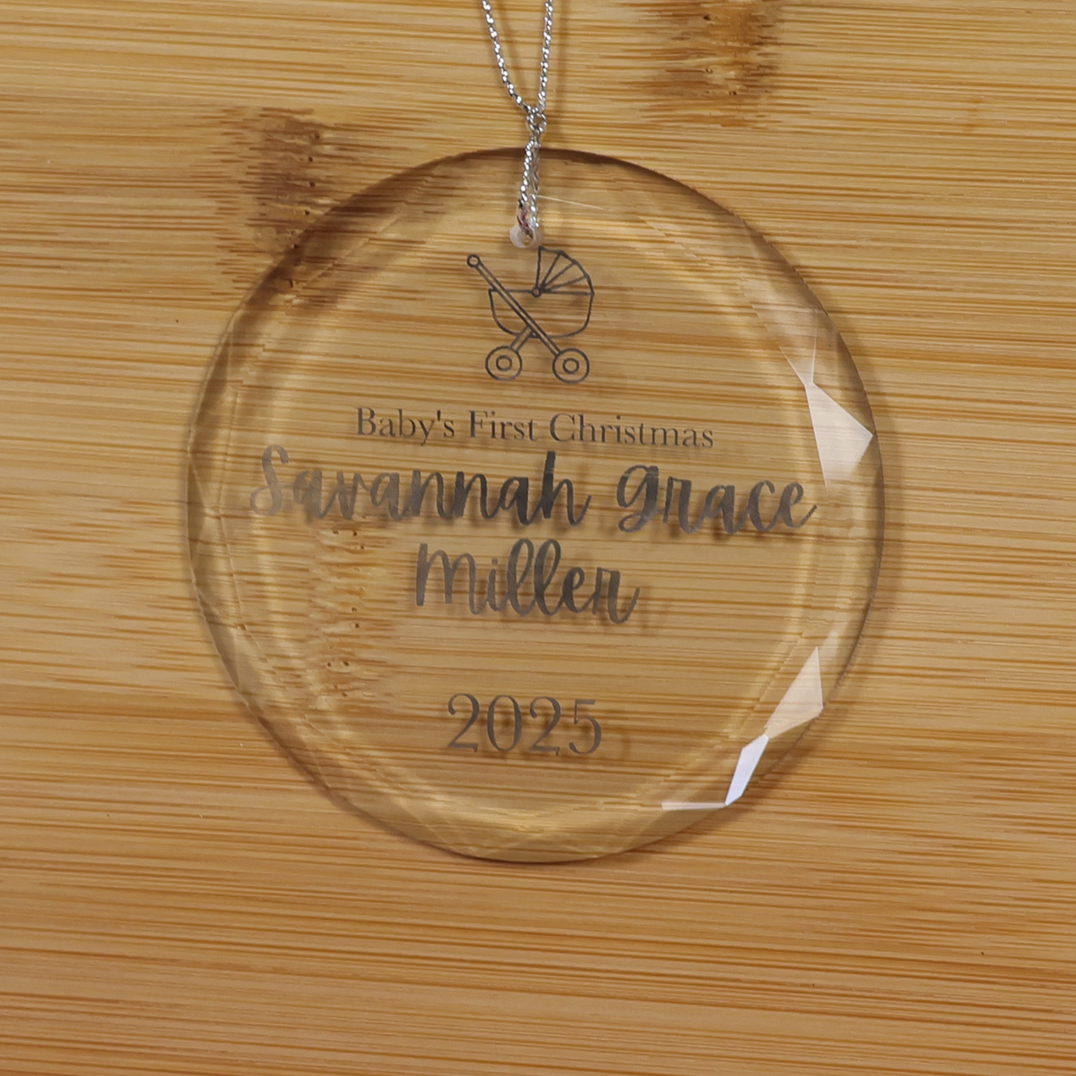 New Baby - Round Glass Ornament