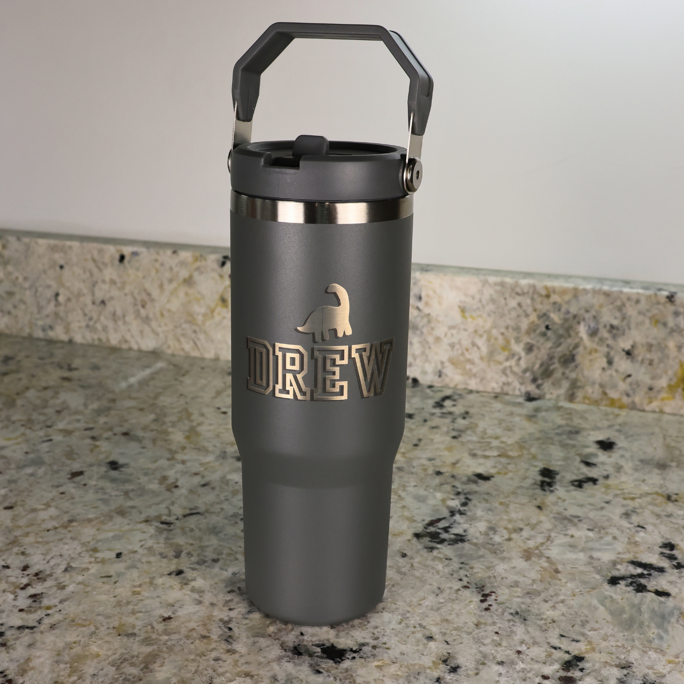 Sublimation 30-ounce Flip Straw Tumbler| Carry handle