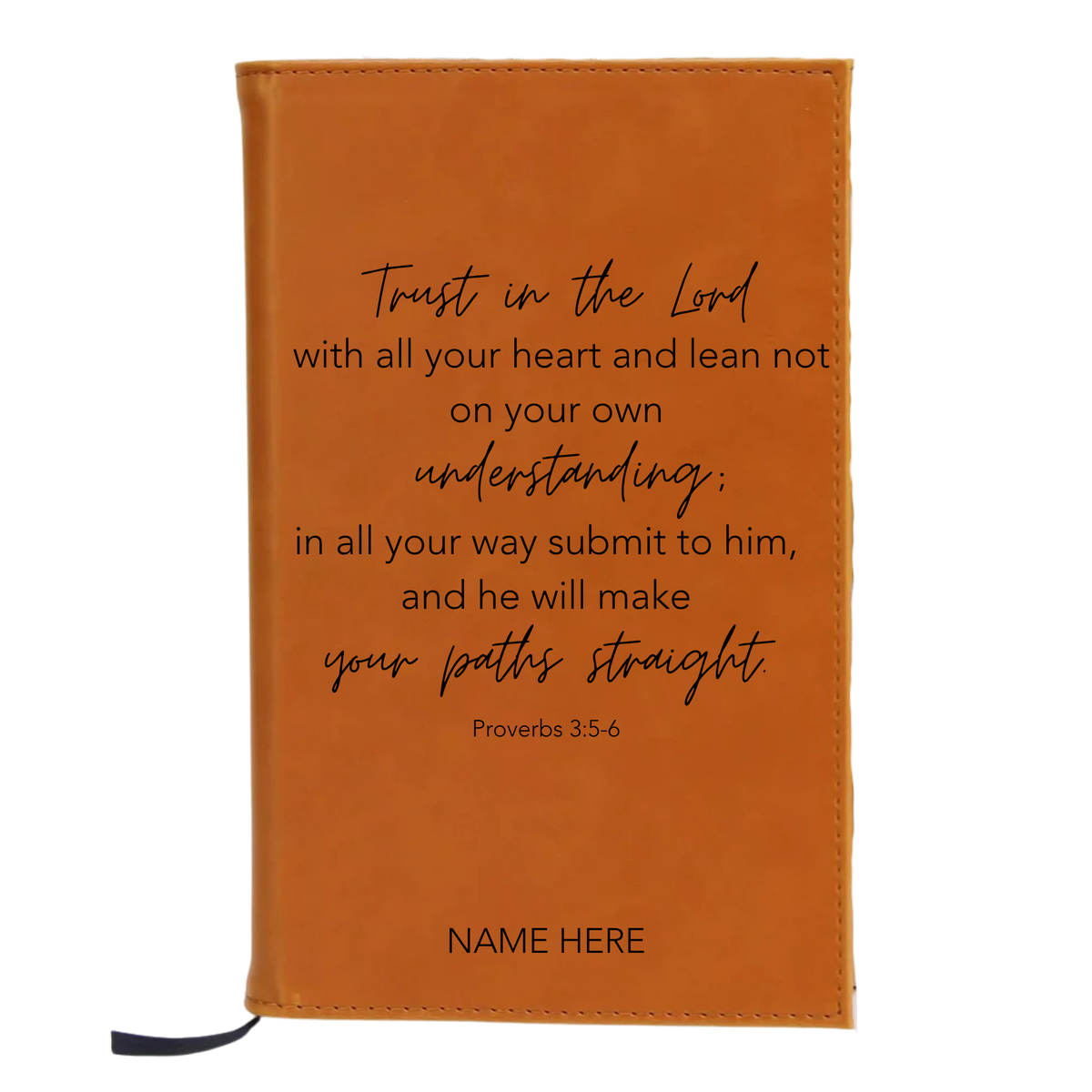 Proverbs 3:5-6 Bible Verse Laserette Notebook Journal
