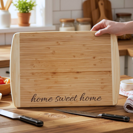 Home Sweet Home - Large Bamboo Cutting Board