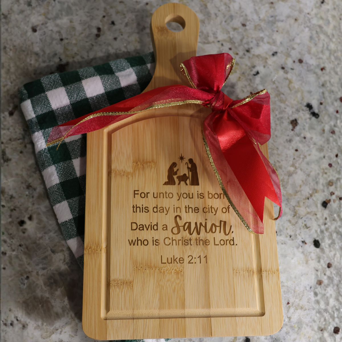Small Handled Bamboo Cutting Board