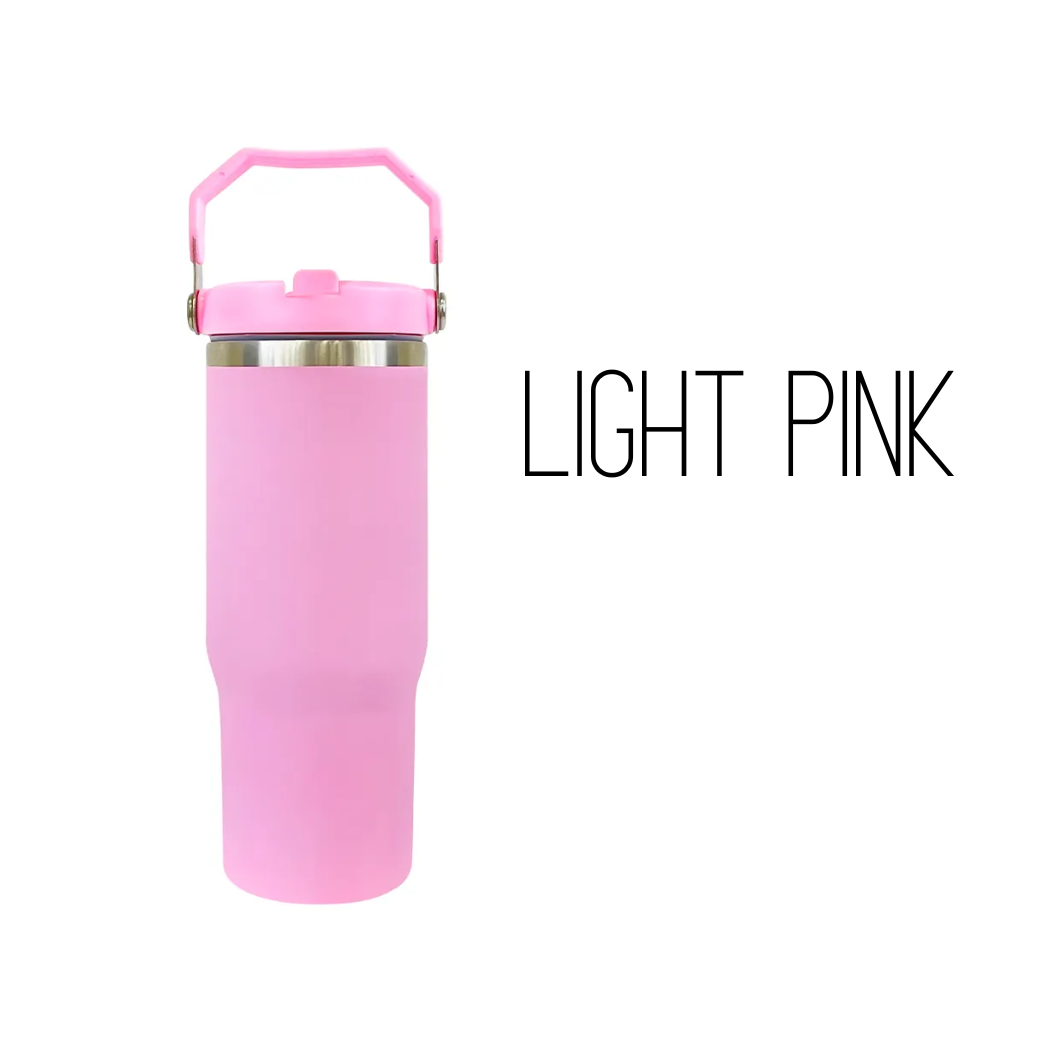 Sublimation 30-ounce Flip Straw Tumbler| Carry handle