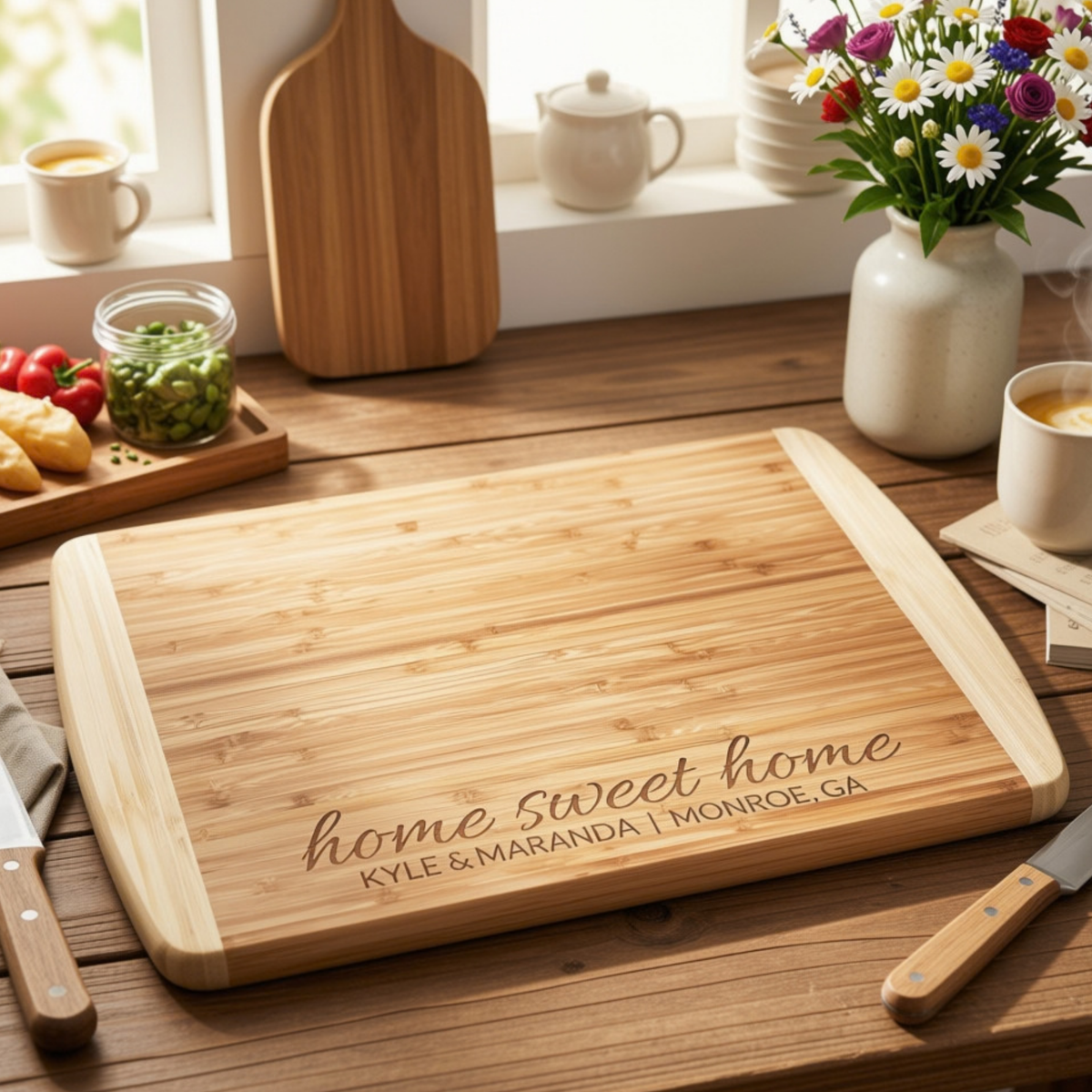 Home Sweet Home - Large Bamboo Cutting Board