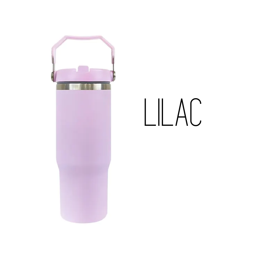 Sublimation 30-ounce Flip Straw Tumbler| Carry handle