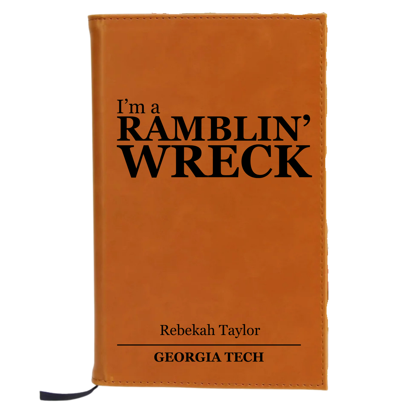 College Leatherette Refillable Journal