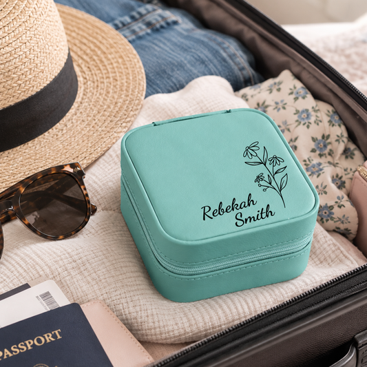 Personalized Travel Jewelry Case