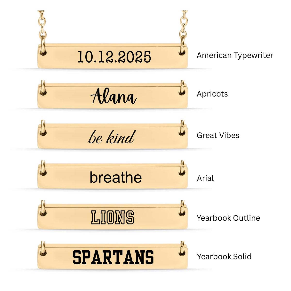 Personalized Bar Necklace