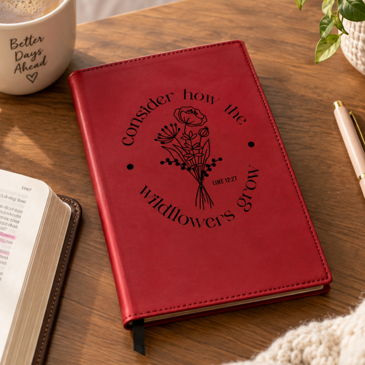 Wildflowers - Luke 12:27 - Laserette Notebook Journal